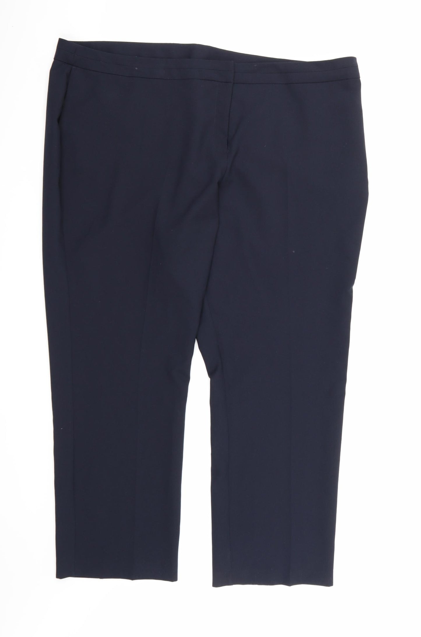 Bonmarché Womens Blue  Rayon Trousers  Size 24 L28 in