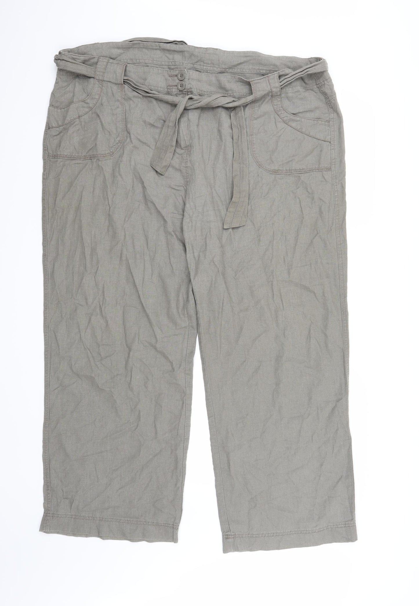 Marks and Spencer Womens Brown   Trousers  Size 22 L28 in
