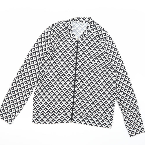 Privacy  Womens Multicoloured Geometric  Full Zip Sweatshirt Size 14