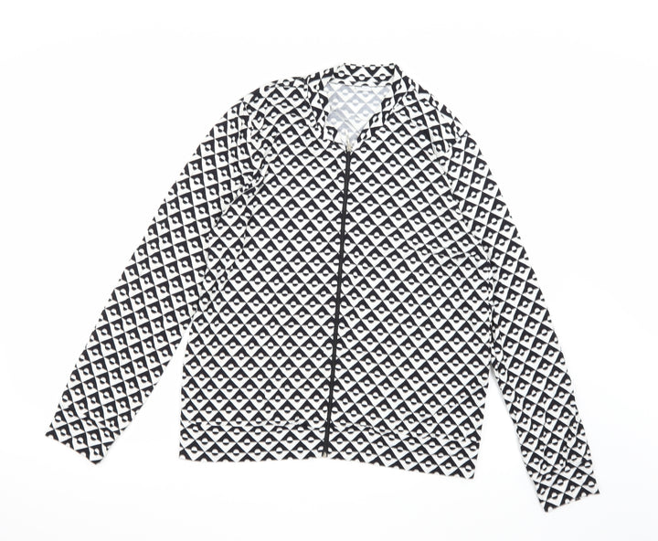 Privacy  Womens Multicoloured Geometric  Full Zip Sweatshirt Size 14
