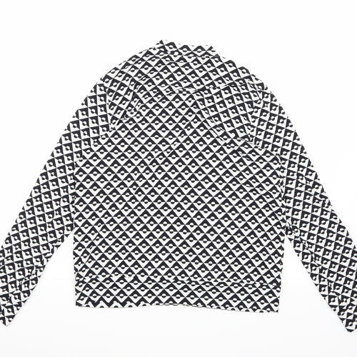 Privacy  Womens Multicoloured Geometric  Full Zip Sweatshirt Size 14