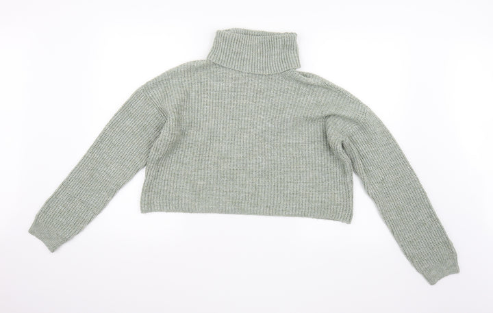 New Look Womens Green  Knit Pullover Jumper Size S