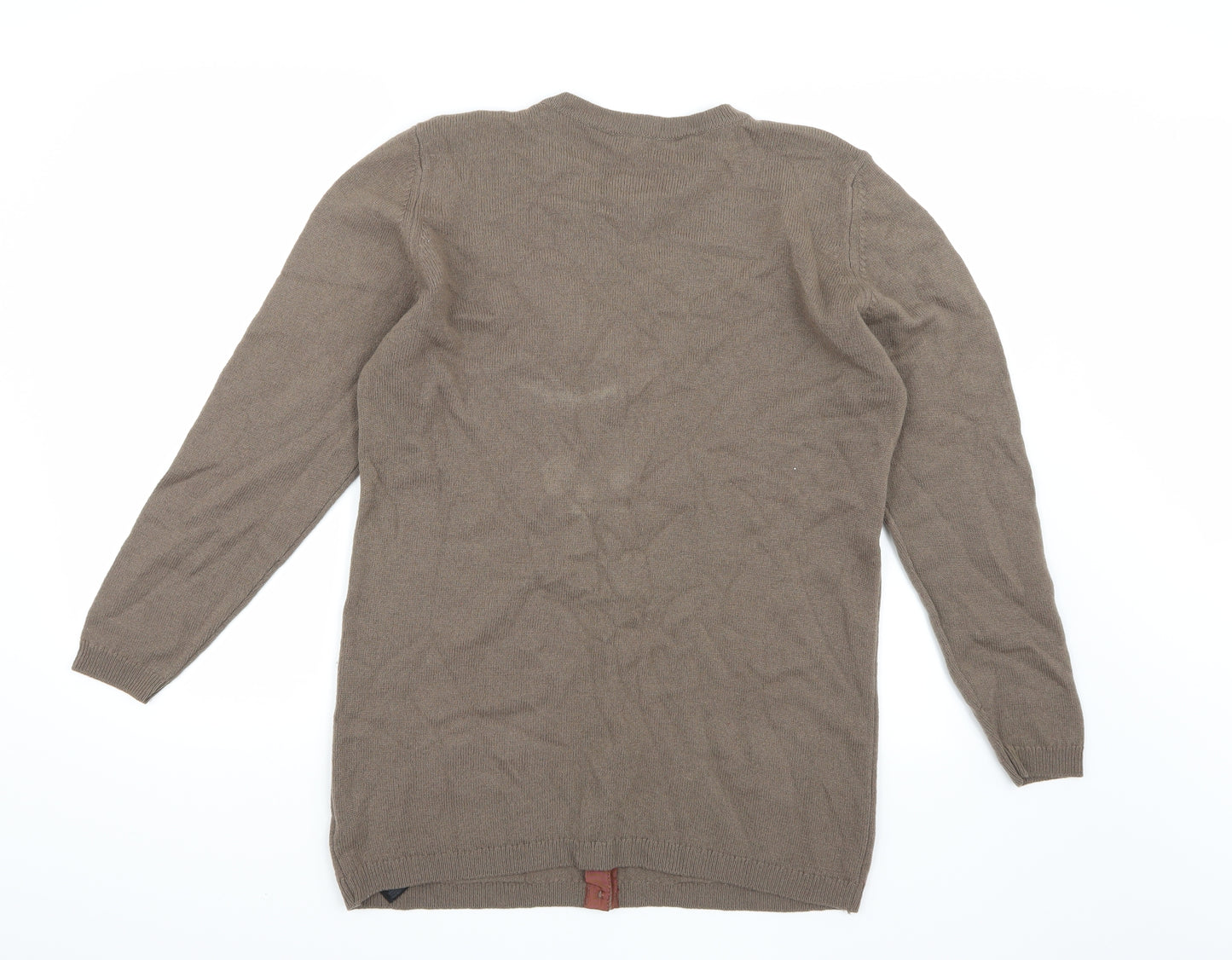 Marks and Spencer Womens Brown  Knit Cardigan Jumper Size 10