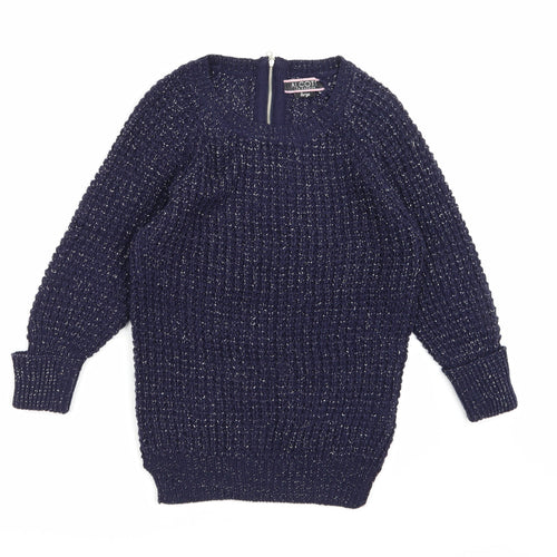 alcott Womens Blue  Knit Pullover Jumper Size L