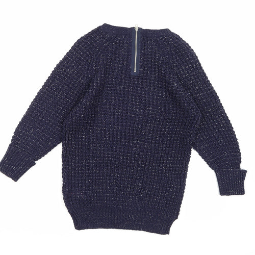 alcott Womens Blue  Knit Pullover Jumper Size L