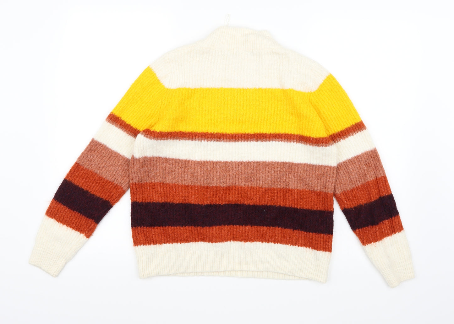 TU Womens Multicoloured Striped Knit Pullover Jumper Size 14