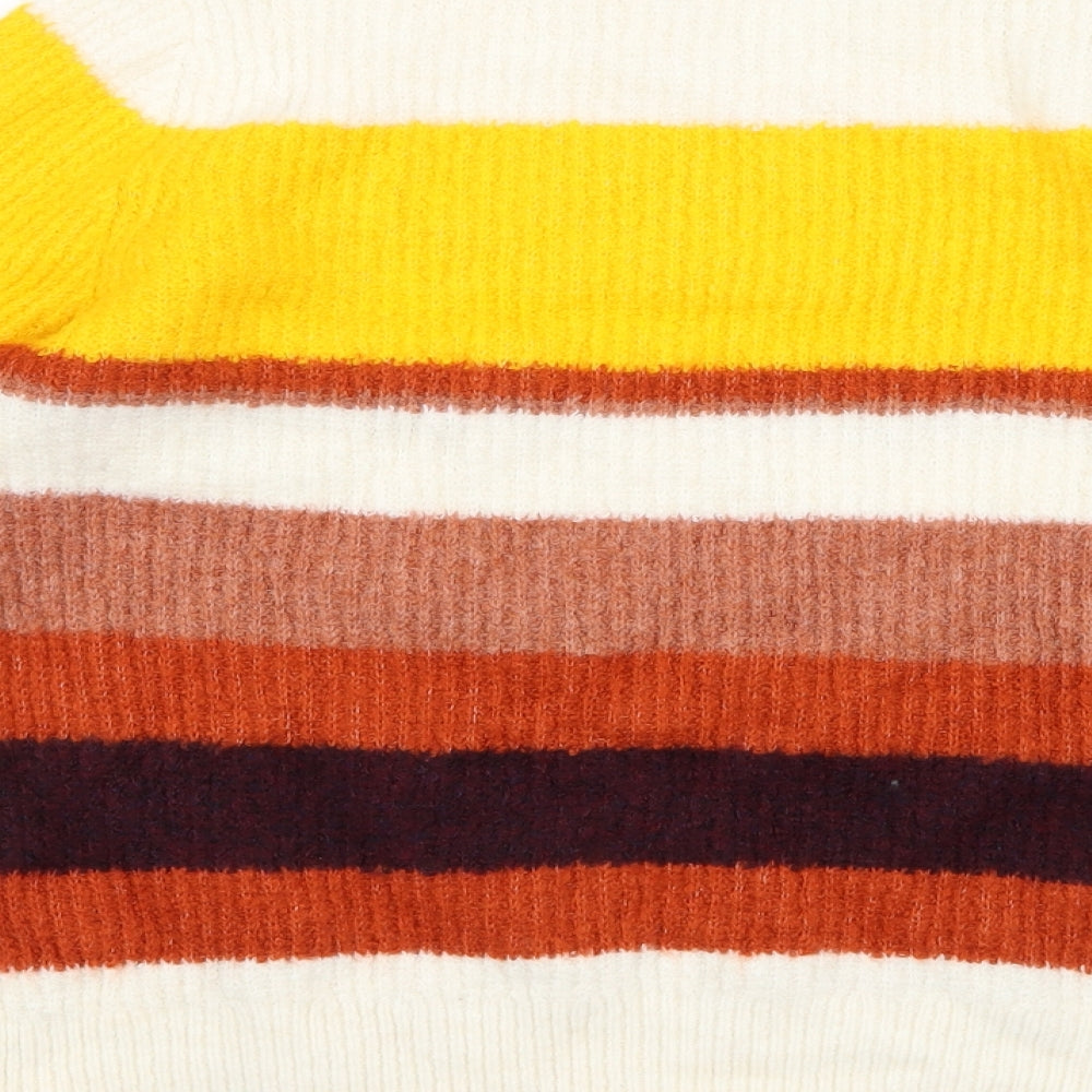 TU Womens Multicoloured Striped Knit Pullover Jumper Size 14