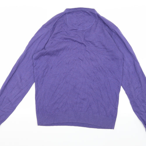 John Lewis Mens Purple  Knit Pullover Jumper Size S