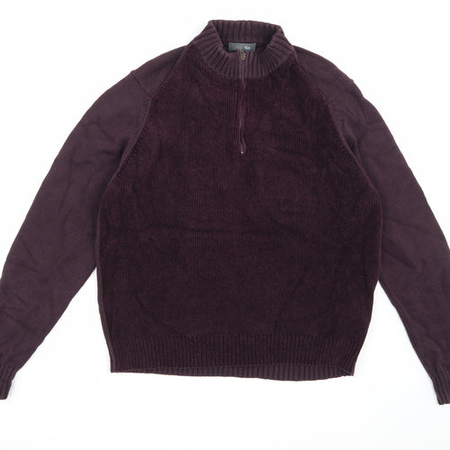 Marks and Spencer Mens Purple  Knit Pullover Jumper Size S