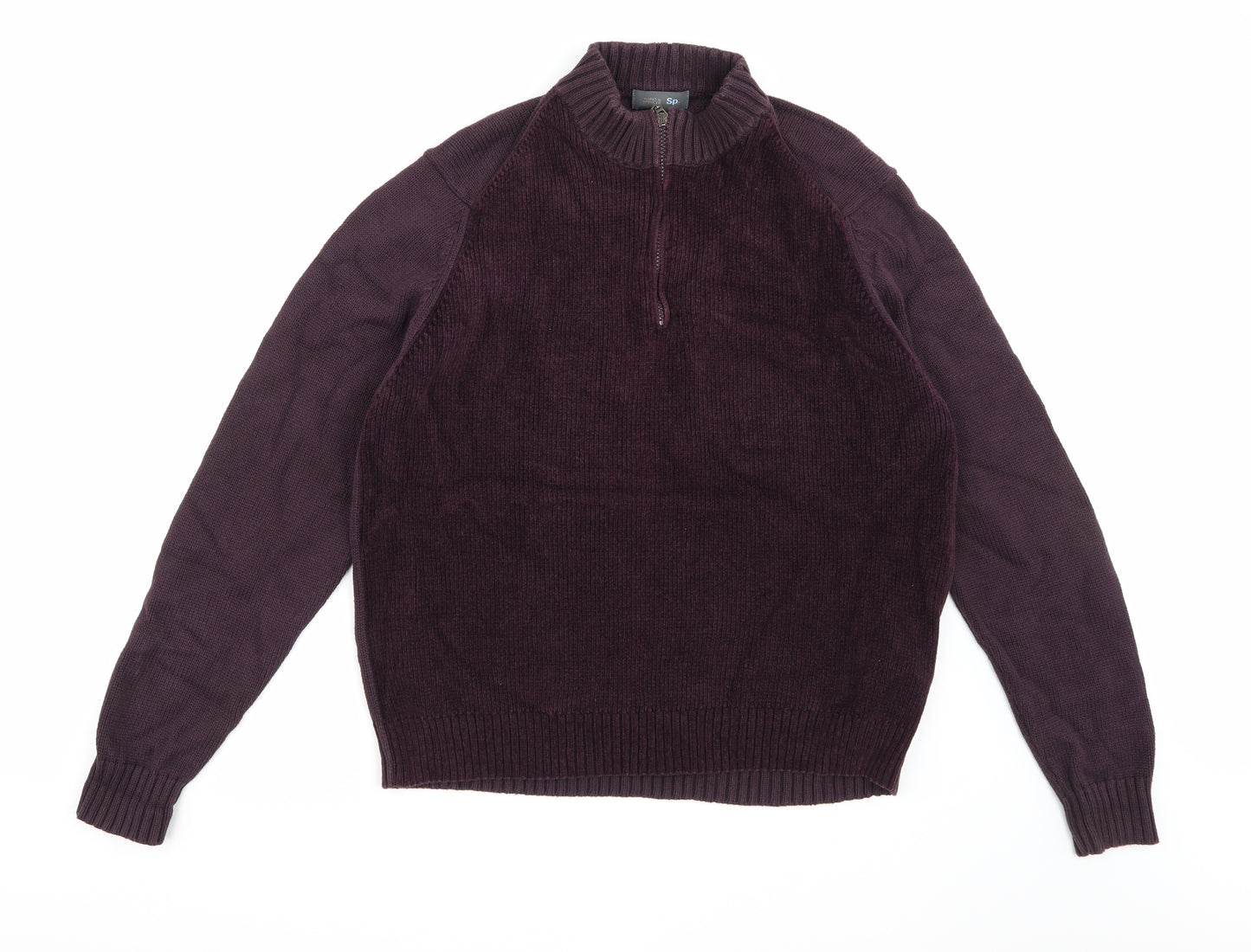 Marks and Spencer Mens Purple  Knit Pullover Jumper Size S