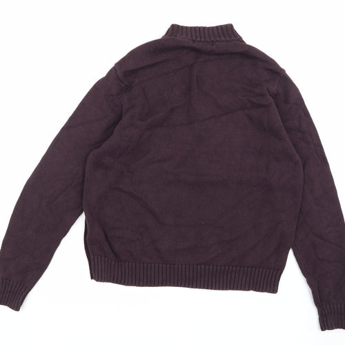 Marks and Spencer Mens Purple  Knit Pullover Jumper Size S