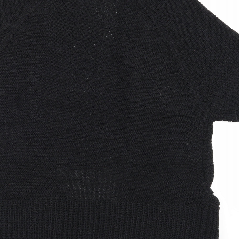 TU Womens Black  Knit Cardigan Jumper Size 14