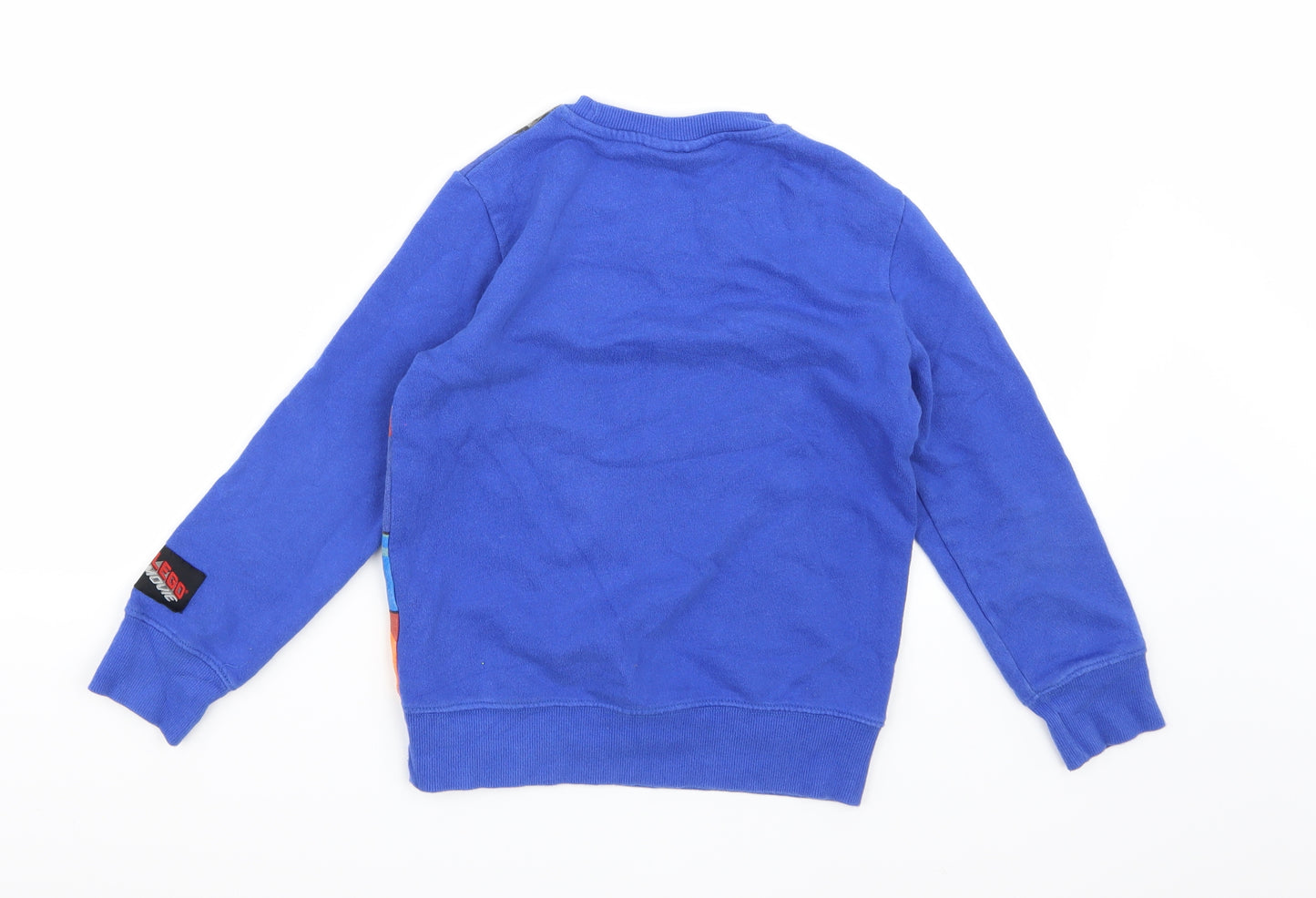 NEXT Boys Blue  Jersey Henley Sweatshirt Size 7 Years  - Lego