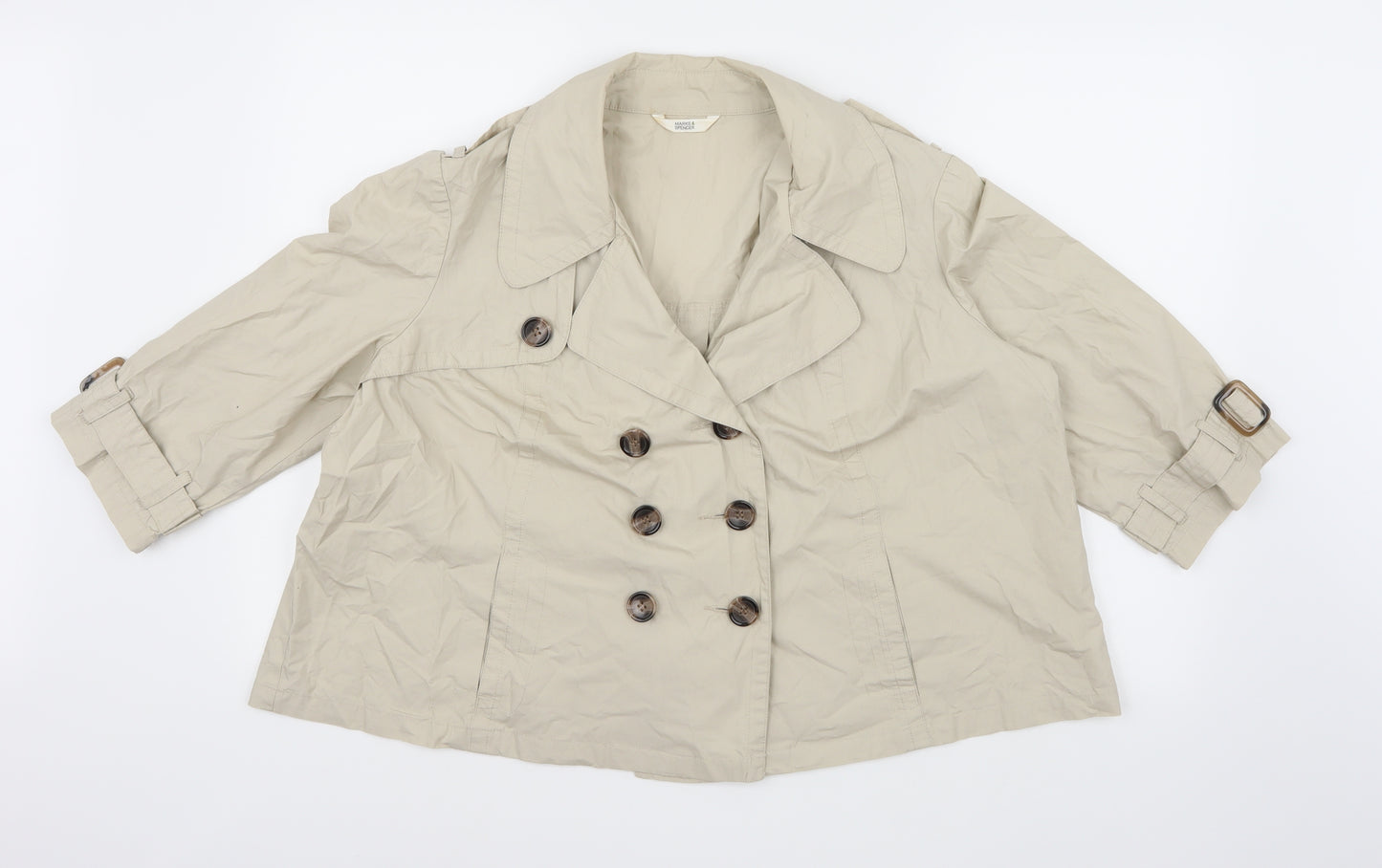 Garfield & Marks Womens Beige   Pea Coat Coat Size 18