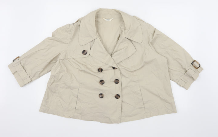 Garfield & Marks Womens Beige   Pea Coat Coat Size 18