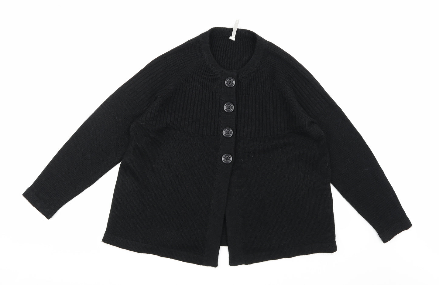 Note Womens Black  Knit Cardigan Jumper Size 16