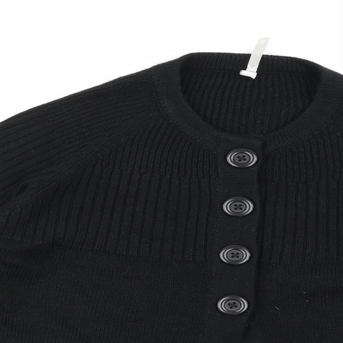 Note Womens Black  Knit Cardigan Jumper Size 16