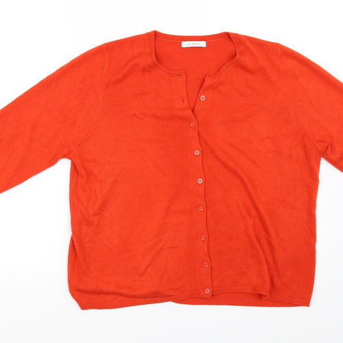 Classic Womens Red   Cardigan Jumper Size 16