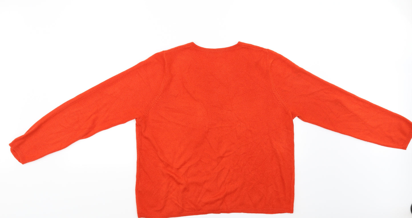 Classic Womens Red   Cardigan Jumper Size 16