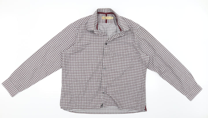 collezione Mens Grey Check   Button-Up Size L