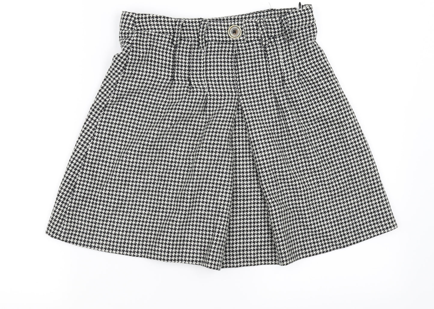 Zara Womens Grey Check  A-Line Skirt Size 12