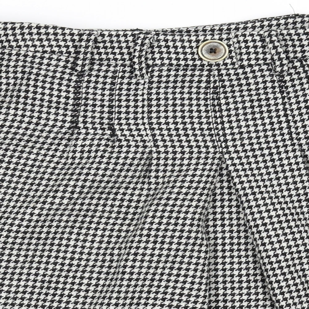 Zara Womens Grey Check  A-Line Skirt Size 12