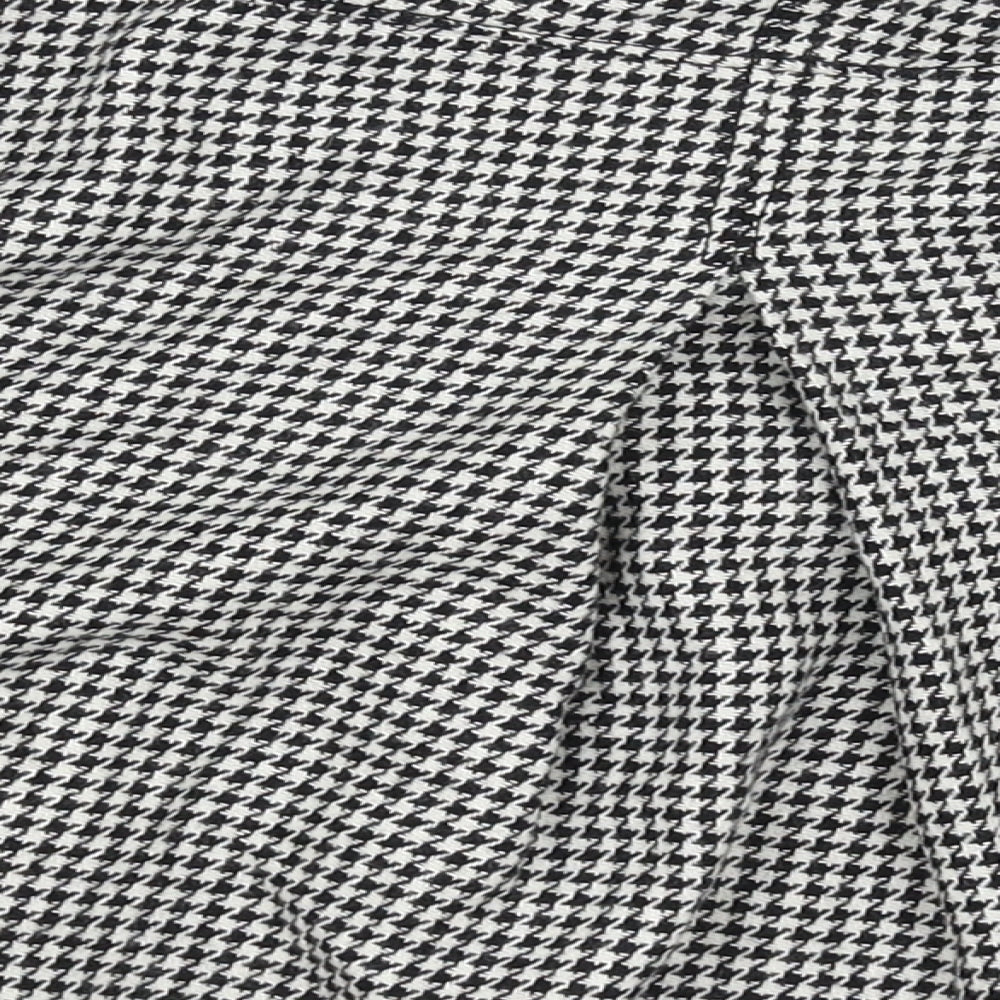 Zara Womens Grey Check  A-Line Skirt Size 12