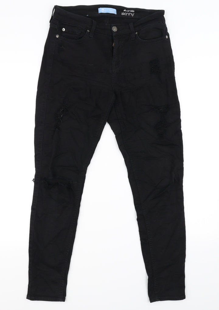 Preworn Womens Black   Skinny Jeans Size 10 L27 in