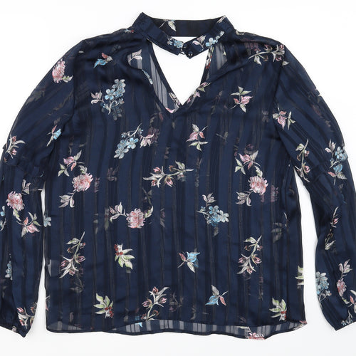 Primark Womens Blue Floral  Basic Blouse Size 14