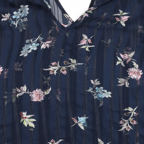 Primark Womens Blue Floral  Basic Blouse Size 14