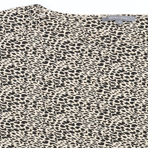 Principles Womens Multicoloured Animal Print  Basic Blouse Size 10