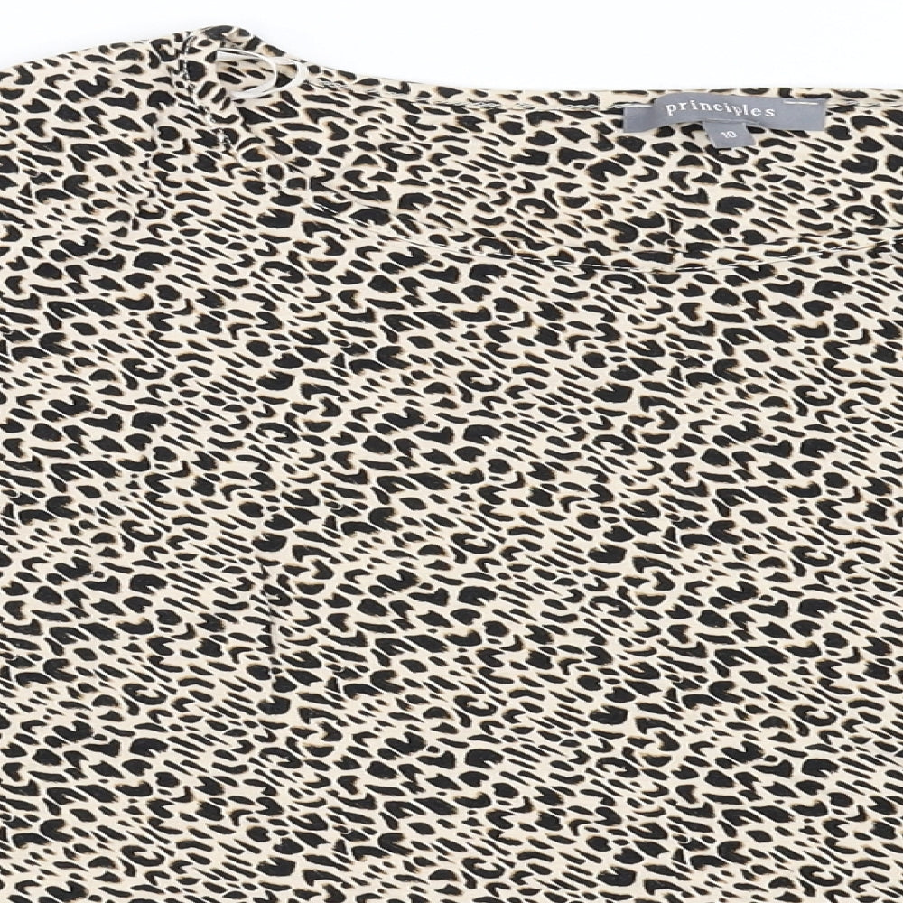 Principles Womens Multicoloured Animal Print  Basic Blouse Size 10