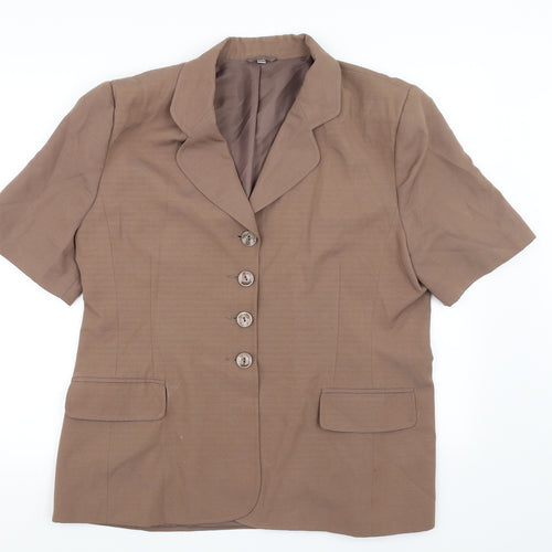 Eleganze Womens Brown   Jacket Blazer Size 18