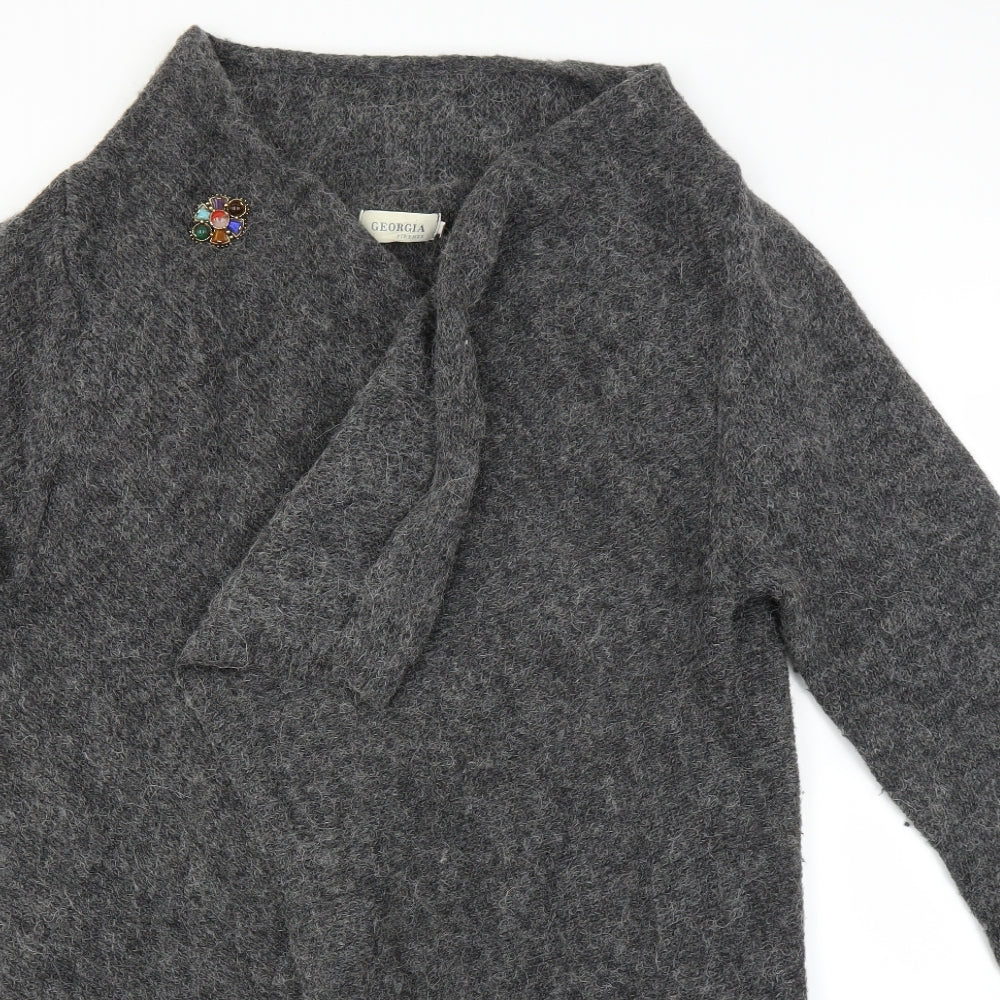 Georgia Firenze Womens Grey   Cardigan Jumper Size 22
