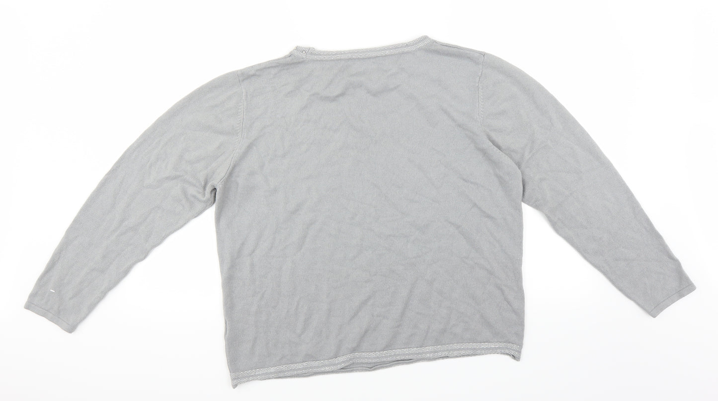 Anna rose Womens Grey   Pullover Jumper Size 2XL