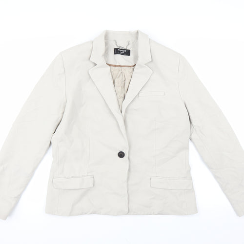 Mango Womens Beige   Jacket Blazer Size 14