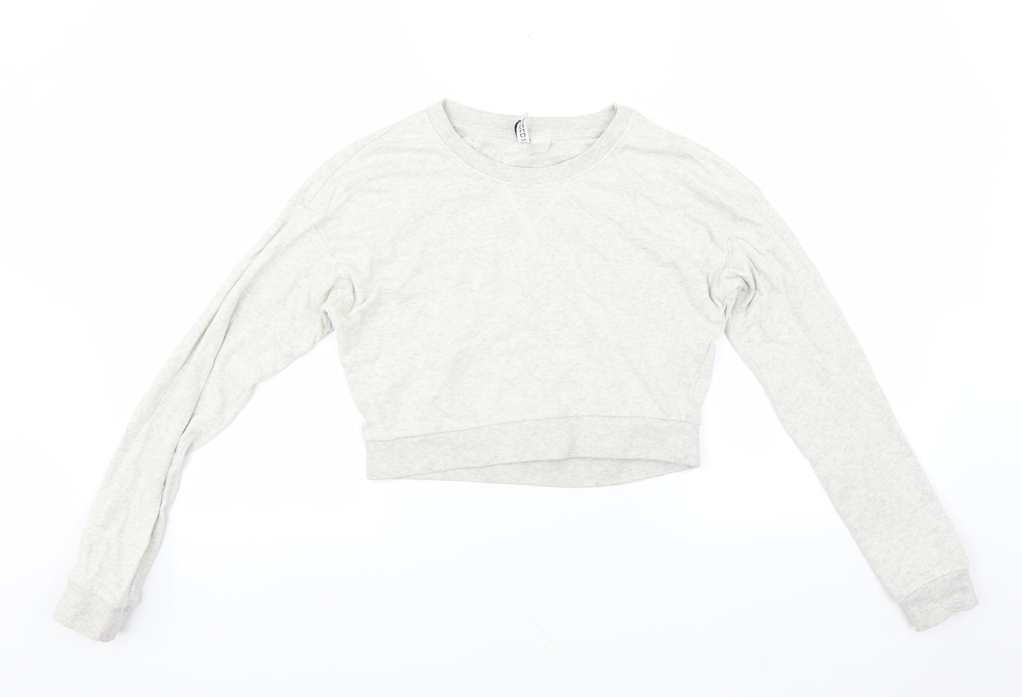 Divided by H&M Womens Grey   Pullover Sweatshirt Size XS  - CROPPED