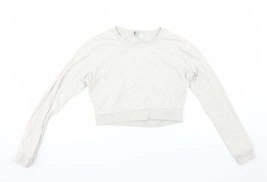 Divided by H&M Womens Grey   Pullover Sweatshirt Size XS  - CROPPED