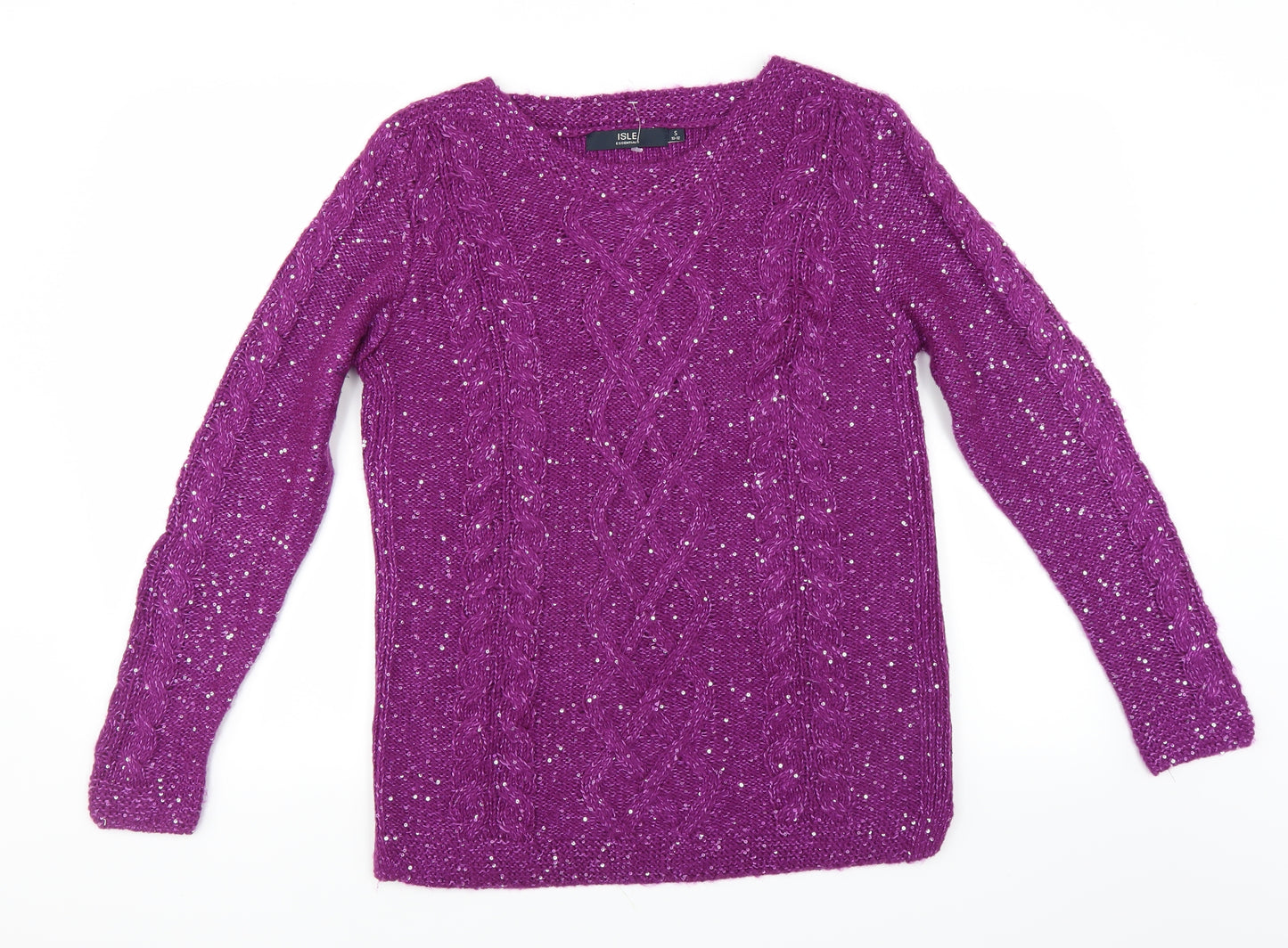 ISLE Womens Purple   Pullover Jumper Size S