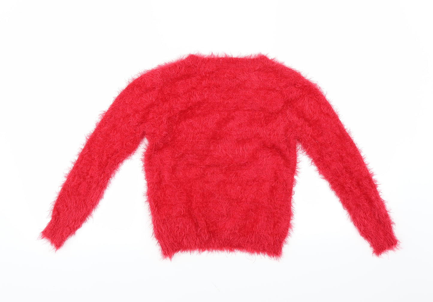 Primark Girls Red   Pullover Jumper Size 10-11 Years  - chrism
