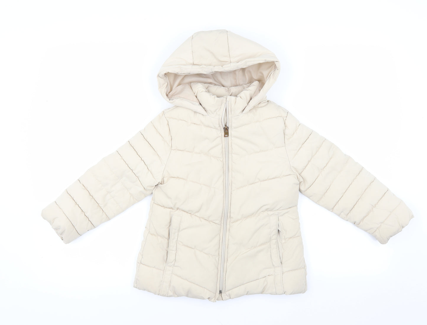 Zara Girls Beige   Jacket Coat Size 6 Years