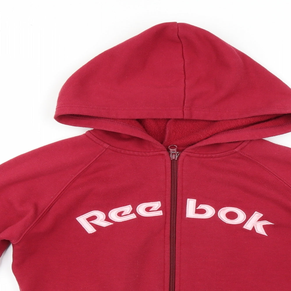Reebok Womens Red   Full Zip Hoodie Size 10