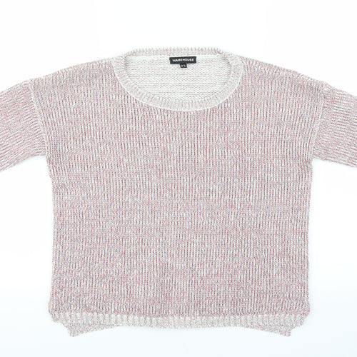 Warehouse Womens Pink   Pullover Jumper Size 10