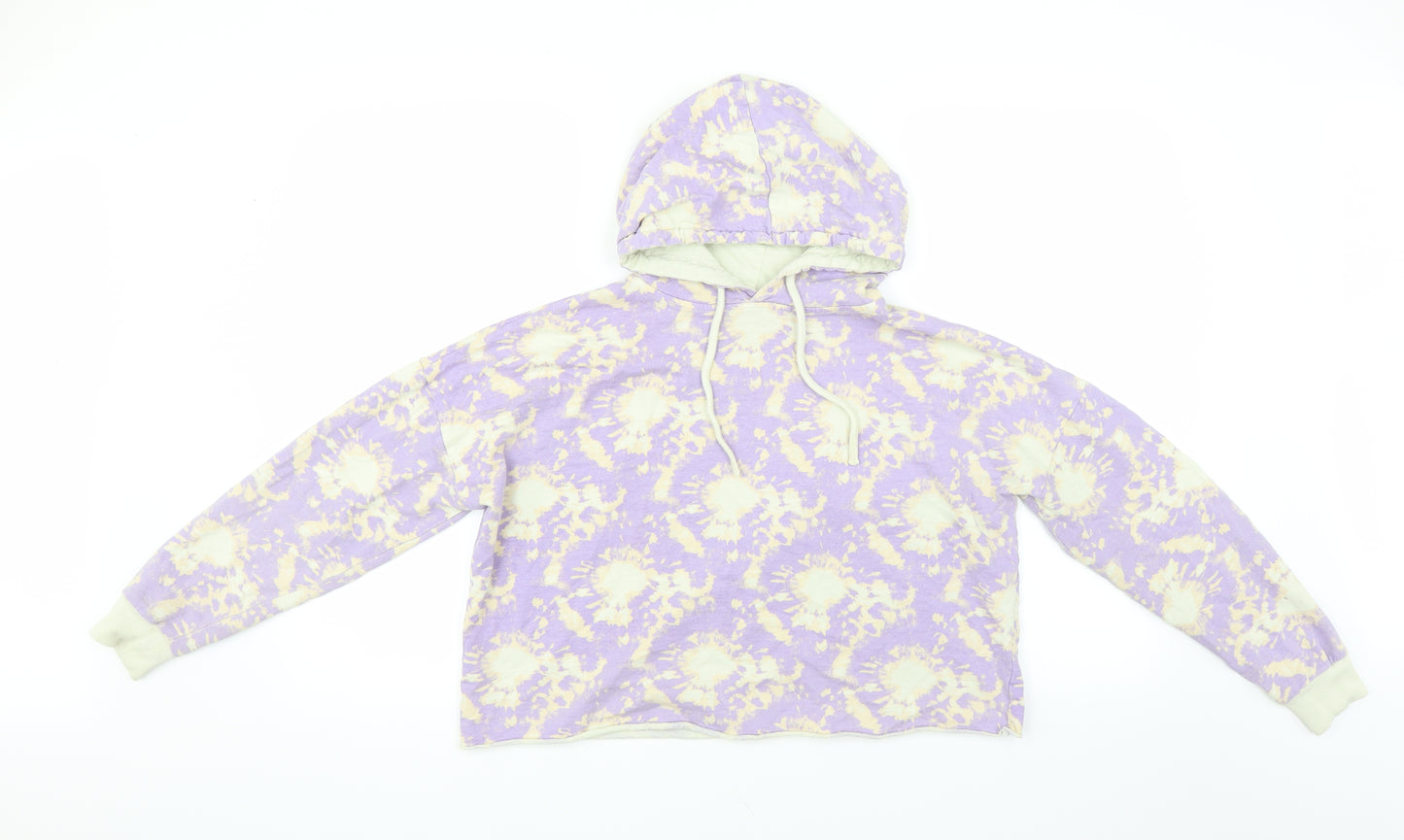 Studio Womens Purple   Pullover Hoodie Size 12  - CROPPED