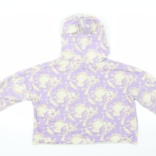 Studio Womens Purple   Pullover Hoodie Size 12  - CROPPED