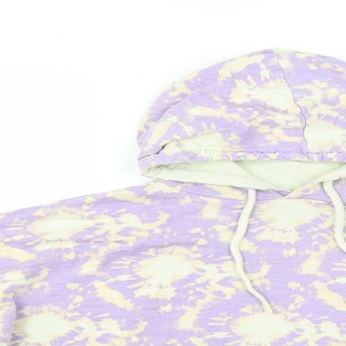 Studio Womens Purple   Pullover Hoodie Size 12  - CROPPED