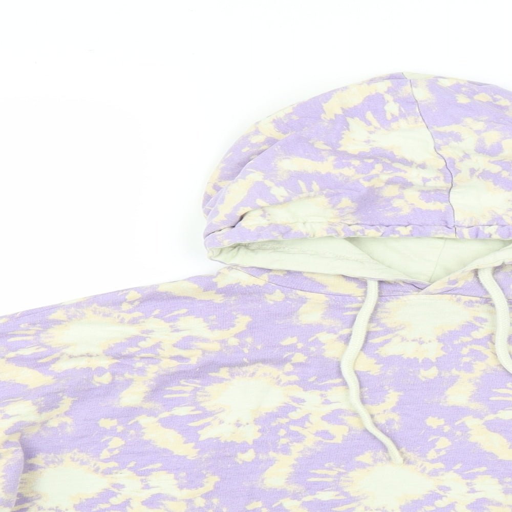 Studio Womens Purple   Pullover Hoodie Size 12  - CROPPED