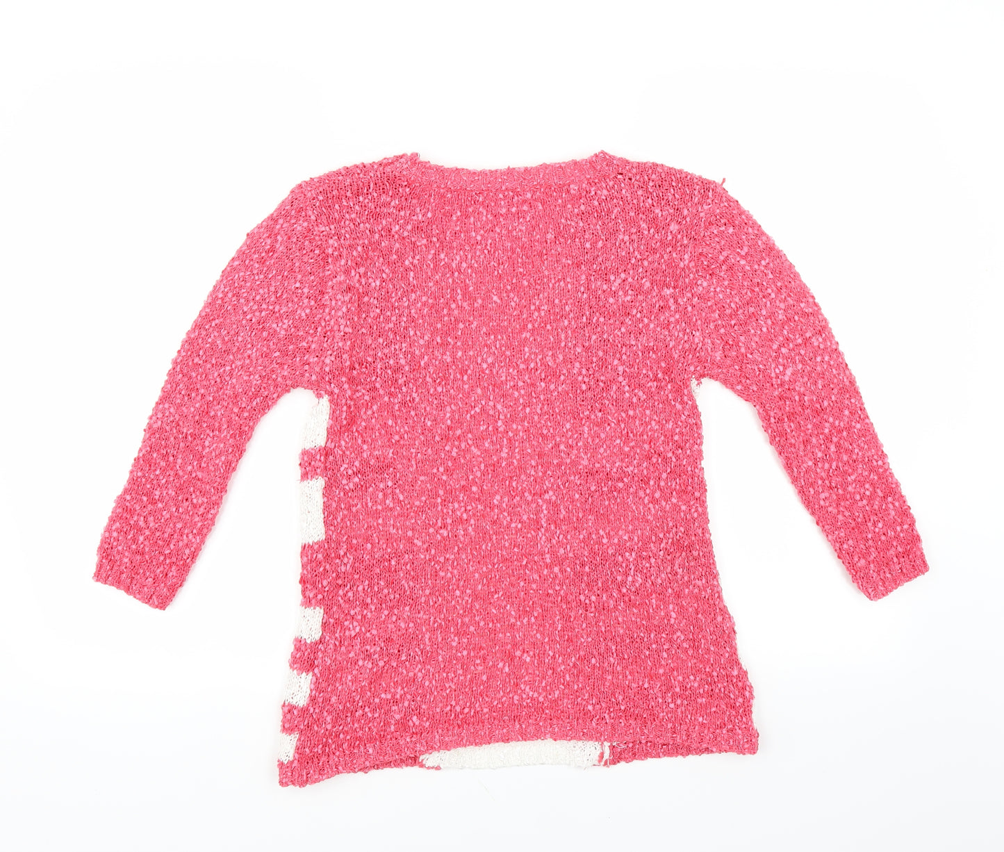 Preworn Womens Pink Striped  Pullover Jumper Size S