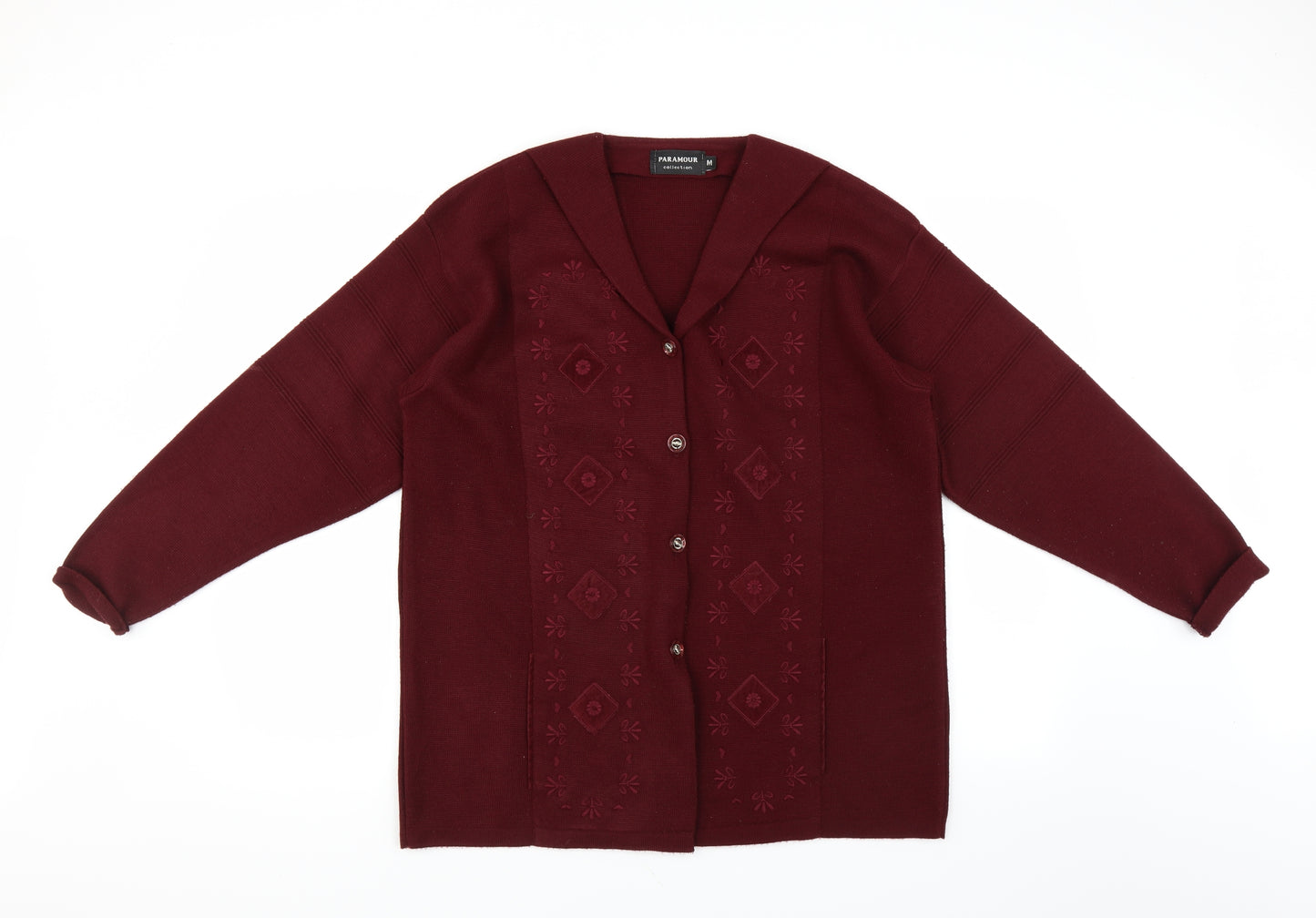 Paramour Womens Red   Cardigan Jumper Size M