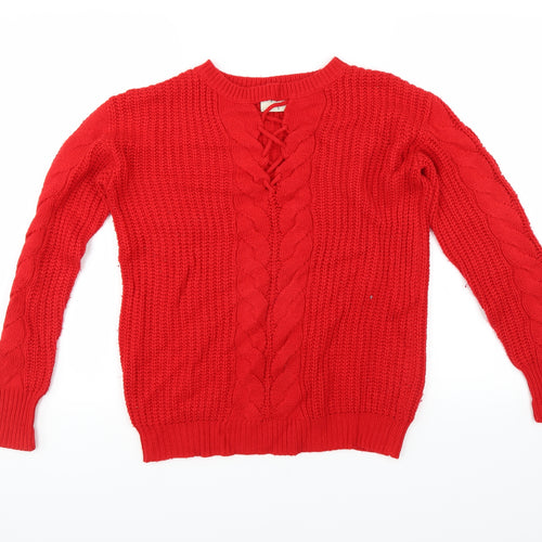 Primark Womens Red   Pullover Jumper Size S